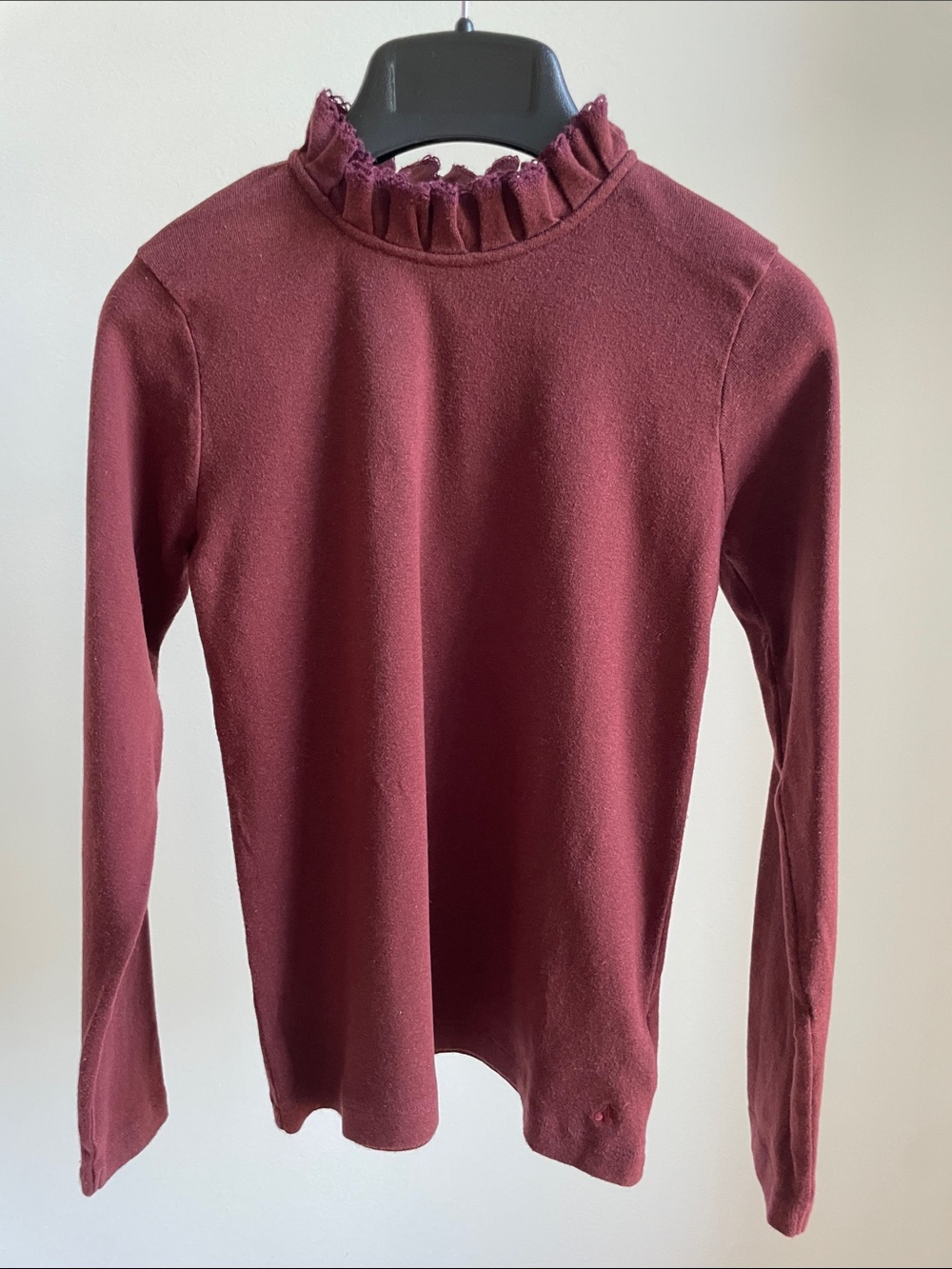 Bonpoint ruffle-neck tee, 12Y